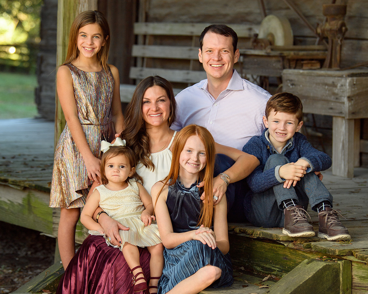 Dr. Juban with his wife and their four children.